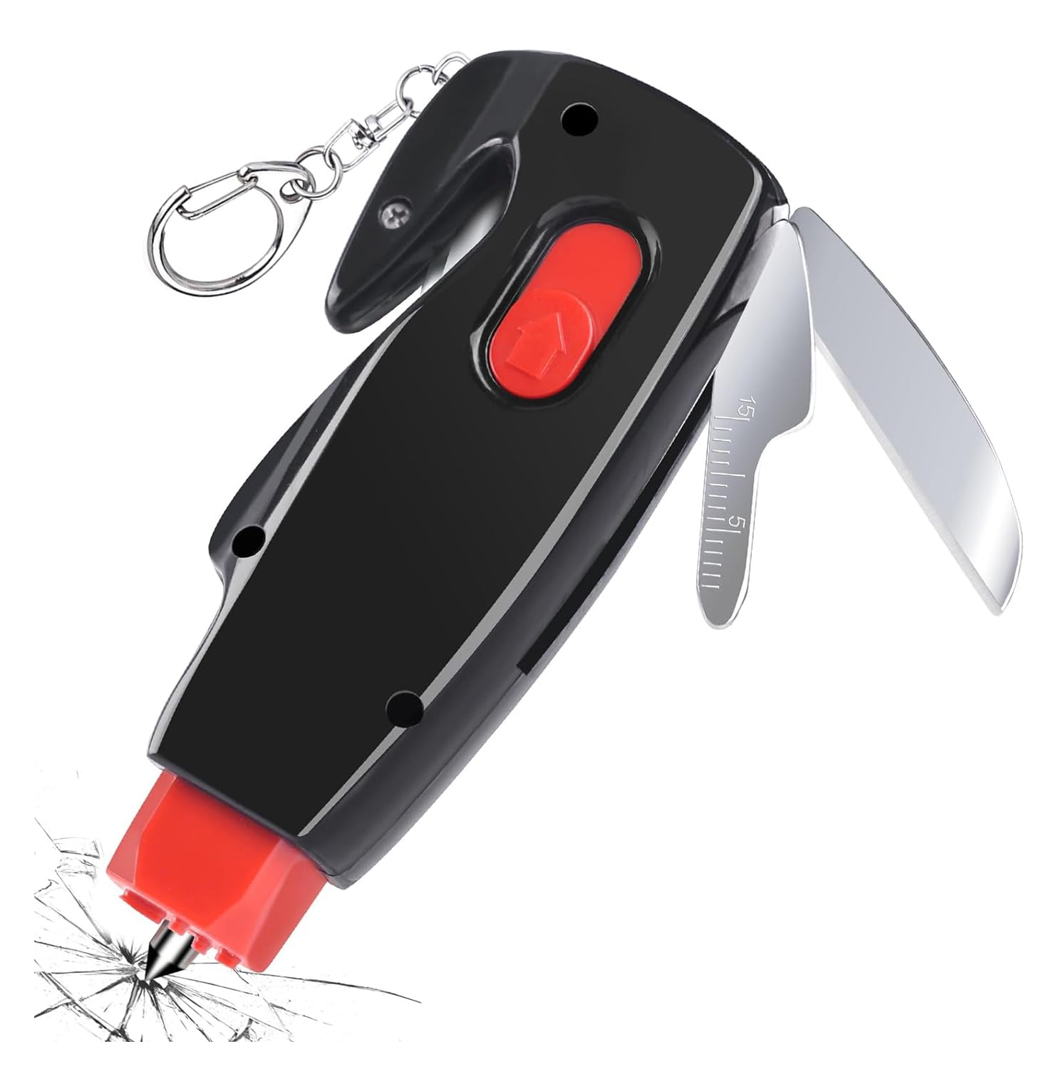 STHIRA Car Emergency Tool Automatic Glass Striker with Seat Belt Cutter Multifunctional Car Safety Hammer with Airbag Punch Pin, Static Eliminator Car Window Breaker Tool for Emergency STHIRA Car Emergency Tool Automatic Glass Striker with Seat Belt Cutter Multifunctional Car Safety Hammer with Airbag Punch Pin, Static Eliminator Car Window Breaker Tool for Emergency
